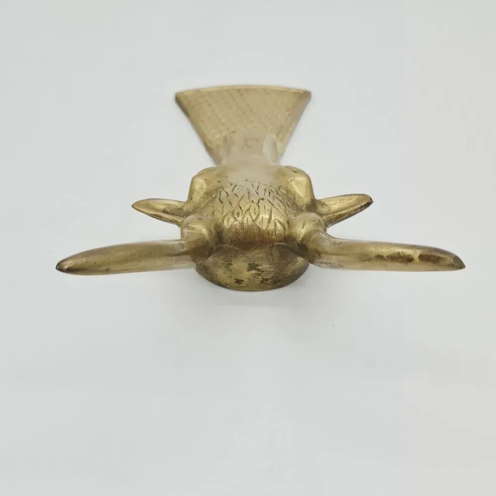 Vintage Solid Brass Boot Jack Shoe Puller LongHorn Steer Bull Cowboy Western 9